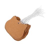 Healeved Étiquettes de Prix en Papier Kraft avec Ficelle Élastique, Format 6 X 4,8 Cm, Lot de 100 Pièces, Étiquettes pour Vêtements et Bagages, pour Étiquetage et Marquage Industriel