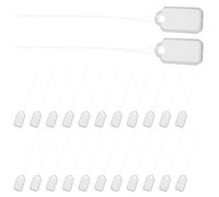 Healeved Étiquettes de Prix pour Bijoux et Vêtements avec Bordure Argentée Mini Étiquettes en Papier Blanc 200 Pièces 2 Paquets avec Ficelle en Coton Naturel Solide pour Commerce de Détail