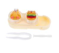 Healeved Étui à Lentilles De Étui à Lunettes Pliable Étui à Lentilles Cosmétique Conteneur De Étui à Lentille Portable Organisateur De Voyage D'objectif De Abdos