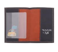 Healeved Étui Passeport Multifonction en PU Porte-Documents Voyage, Pochette de Protection pour Cartes d'Identité et Carte Grise