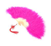 Healeved Éventail de Élégant à Plumes Accessoire Décoratif pour Fêtes et Photographie Éventail Portatif et Profond