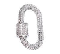 Healeved Fermoir de Collier Multifonctionnel en Acier Inoxydable Blanc K Taille Standard Résistant à L'Usure pour Création et Réparation de Bijoux DIY