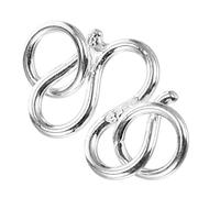 Healeved Fermoirs à Bijoux S925 en Argenté 925 Massif Connecteur Double Anneau Taille Moyenne pour Création de Colliers et Bracelets DIY Accessoires Bijouterie pour Fabrication