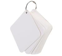 Healeved Fiches de Révision Vierges en Papier Blanc avec Anneaux Métalliques Pré-perforés, Faciles à Écrire, 200 Cartes pour Apprendre et Jouer