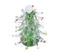 Healeved Figurine Sapin de Noël en Verre Cristal, Décoration de Table