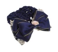 Healeved Filet à Chignon avec Nœud Clip Accessoire Coiffure Professionnel pour Infirmières et Hôtesses Confort et Respirant pour Usage Prolongé Couleur avec Bordure Dentelle