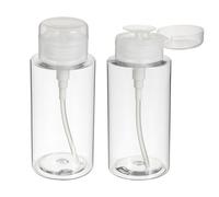 Healeved Flacon Pompe Doseur 300 ML 2 Pièces Flacon Vide Transparent pour Lotion Démaquillante Et Flacons Cosmétiques avec Bouchon Idéal pour Voyage Et Soins Quotidiens