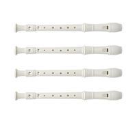 Healeved Flûtes à Bec pour Garçon et Filles 4 Pièces en Résine Abs, Instrument à Vent à Huit Trous, Clarinette D'entraînement Couleur Ivoire, Jeu Musical Éducatif Débutant Adapté aux