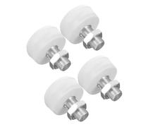 Healeved Freins de Rechange Réglables en Caoutchouc Blanc pour Patins à roulettes Lot de 4 Butées Résistantes à L’Usure avec Filetage 152 MM Contrôle Sécurisé pour Patinage Extérieur et