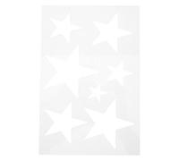 Healeved Gabarit étoile pour défonceuse - Gabarit de gravure en acrylique 7 en 1 pour le travail du bois - Pochoir transparent à motif étoile de différentes tailles pour projets de gravure sur
