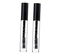 Healeved Gel Transparent pour Sourcils 2pcs 3.8g Effet Naturel Invisible Fixation Longue Durée Liquide Coiffant Noir en Plastique pour Maquillage Quotidien