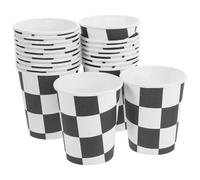 Healeved Gobelets en Papier à Usage Unique 250ml pour Fête Racing Party, Empilables et Jetables, 30 Pièces, Vaisselle Anniversaire Garçon Pratique