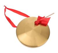 Healeved Gong à Main en Cuivre 22 CM avec Maillet Instrument de Percussion Traditionnel pour Opéra et Musique Cymbale en Cuivre Set D’Instruments de Percussion pour Concert et Fête