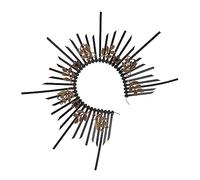 Healeved Gothique Hair Hoop Noir Élégant Accessoire de Décoration Bandeau Tête Multi Usage Coiffe Chic pour Halloween et Fêtes