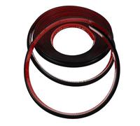 Healeved Gouttière PVC de J 10 M Noire Guide de Gouttière pour Camping-Car et Camion Joint D’Étanchéité Résistant aux Intempéries pour Toit de Caravane Protection L’Accumulation D’Eau