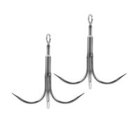 Healeved Grappin à 4 Griffes en Acier Inoxydable, Petit Modèle, Lot de 2, Ancre Marine Polyvalente pour Yachts, Kayaks et Bateaux Pneumatiques, Randonnée Pêche en Plein Air