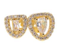 Healeved Grills Dents Hip Hop à Zircon Creux pour Cosplay et Fête Accessoires Mode Rappeur Bijoux Dentaires Confortables et Stylés pour Costume