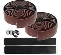 Healeved Guidoline de Vélo de Route en PU Perforé Antidérapant Revêtement de Guidon Résistant Marron 1 Jeu de Rubans pour Protection et Absorption des Vibrations Accessoire Cyclisme