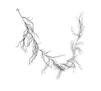 Healeved Guirlande de Branches de Saule Noir en Plastique de 195cm pour Décoration Intérieure et Extérieure Halloween, Style Gothique Aspect Réaliste et Design Unique