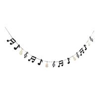 Healeved Guirlande Décorative Musicale de Note de Musique Paillettes Dorées, Bannière Thème Musique pour Fête D’anniversaire et Soirée Rock, Décoration de Fête Dynamique et Scintillante