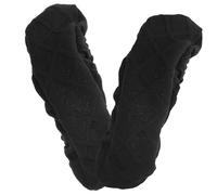 Healeved Housse D’Accoudoir en Tissu Extensible pour Chaise de Bureau Protection Anti-Poussière Noire à Motif Jacquard Taille 32X8 CM Lot de 2 Manchons Confortables pour Fauteuil Gaming