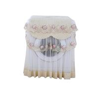 Healeved Housse De Machine à Laver Automatique Dentelle Ruffle Couvercle Étanche Et Anti-poussière Pour Machine à Laver Beige Standard
