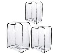 Healeved Housse de Valise PVC Transparente Résistante et Pratique Lot de 3 | Protection pour Bagages, Installation Facile Fermeture Éclair, Aperçu Rapide du Contenu, Style Discret et Soigné
