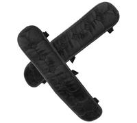 Healeved Housses D’Accoudoirs pour Chaise de Bureau 1 Paire Coussinets Ergonomiques en Velours Cristal Noir Dimensions 45X10 CM Protection Antidérapante Fixation Auto-agrippante