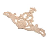 Healeved Incrustations Décoratives en Bois Sculpté Massif 36x20 Cm Non Peintes, Appliques D’angle Vintage pour Meubles, Portes et Armoires, Ornements Artisanaux pour Décoration Intérieure