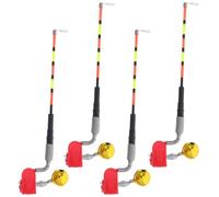 Healeved Indicateur D’Alarme de Pêche Électronique Sensible avec LED Lot de 4 Pièces Alerte Lumineuse par Flash pour Pêche à la Carpe Détection Rapide Adapté aux Lancers Longue