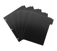 Healeved Intercalaires à Onglets pour Classeur à 3 Anneaux A4 Lot de 5 Feuilles en PP Noir Séparateurs Amovibles et Solide pour Organisation Bureau Fournitures Scolaires et Classement