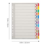 Healeved Intercalaires A4 pour Classeurs à Levier 12 Pages Plastifiées Colorées avec Onglets Détachables Séparateurs pour Cahiers et Blocs-Notes Indexeurs de Documents Polyvalents pour