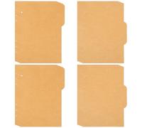 Healeved Intercalaires de Page A5 en Papier Kraft Naturel Écologique Lot de 20 ensembles de Feuilles Variées Résistantes au Pliage Onglets Insérables pour Classeurs et Cahiers Scolaires