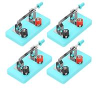 Healeved Interrupteur à Lame Unipolaire Unidirectionnel 4 Pièces pour Expérience Physique Basse Tension Faible Courant Outil Pédagogique pour Circuits Électriques Simples et