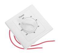 Healeved Interrupteur de Minuterie Blanc Compte à Rebours Visible 120 en Plastique et Cuivre Nickelé pour Ventilateurs de Salle de Bain et Sèche-cheveux