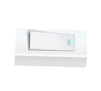 Healeved Interrupteur Mural Unipolaire Blanc Mini Ultrafin Bouton-Poussoir Bipolaire à Double Jet Accessoire D’Éclairage pour Lampe de Chevet Usage Quotidien Installation Simple et