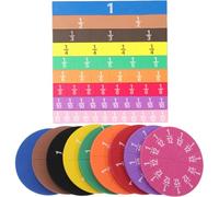 Healeved Jeux Éducatifs de Mathématiques Cercles et Barres Magnétiques de Fractions Colorées, Lot 2 Pièces, Outil Pédagogique pour Enseigner L’addition Soustraction de Fractions, Matériel