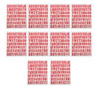 Healeved Kit de 10 Autocollants Lettres et Chiffres Vinyle Imperméables Rouges, Taille Grosse, pour Décoration Boîte aux Lettres, Tasses, Organisation Bureau et Projets DIY Créatifs