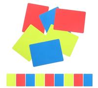 Healeved Kit de 15 Cartes D’Arbitre de Football Extra Épaisses Rouge, Jaune et Bleue - Cartons de Pénalité pour Officiels Sportifs - Accessoires D’Arbitrage pour Tournois et