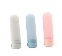 Healeved Kit De 3 Flacons De Toilette De Voyage Rechargeables En Silicone Pour Shampoing Lotion Produits De Toilette Réutilisables Robustes Couleur Aléatoire