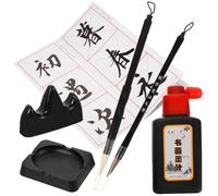 Healeved Kit de Calligraphie pour Débutants, Pinceau et Accessoires | Léger et Portable, Rangement Facile, Plastique et Papier, Usage Eau, Peinture, Ensemble Pratique