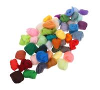 Healeved Kit de Feutrage à L’Aiguille 50 Pièces - Laine Cardée Colorée 3 G par Couleur 50 Couleurs Variées pour Loisirs Créatifs Feutrage DIY Créations Artisanales et Accessoires en