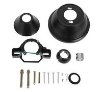 Healeved Kit de Fixation en Alliage de Zinc pour Ventilateur de Plafond Noir, Support de Plafond Cathédrale Résistant la Corrosion, Accessoires pour Installation Intérieure à Domicile