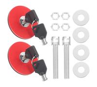 Healeved Kit de Goupilles de Capot à Verrouillage Rapide Rouge Goupilles de Capot de Voiture Robustes Ensemble de Fixations pour Pare-Chocs Compatible Personnalisation Automobile et