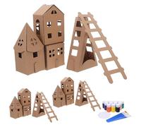Healeved Kit de Maison Carton pour Garçon Fille Kit de Construction de Maison Miniature à Monter Soi-même pour Activités Créatives