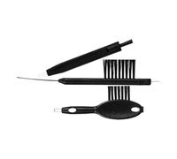 Healeved Kit de Nettoyage Brosse Multifonctionnelle pour Appareils Auditifs 3 Pièces en Plastique et Aimant pour Entretien et Nettoyage des Aides Auditives