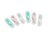 Healeved Kit Doutils De Retrait De Lentilles Invisibles 6 Ensembles Pincettes Vertes en Plastique pour Voyage Maison Bureau Usage Quotidien