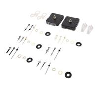 Healeved Kit Horloge Murale DIY 2 Mécanismes à Balayage Silencieux 13 Mm 6 Paires Aiguilles Métal Petites Tailles 4 Crochets pour Réparation et Remplacement de Mouvement D’horlogerie