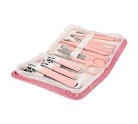 Healeved Kit Manucure et Pédicure en Acier Inoxydable Pince Bec de Cigogne, Outils pour Couper les Ongles et Enlever les Callosités, Design Délicat, Léger, Pochette de Rangement,