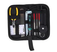 Healeved Kit Outils Guitare 18 Pièces Professionnel pour Réparation et Entretien Guitare Électrique Acoustique Ukulélé Basse Banjo Fourniture Solide Paquet de Rangement Portable